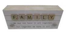 Load image into Gallery viewer, FAMILY WORDING BLOCK SIGN 20CM