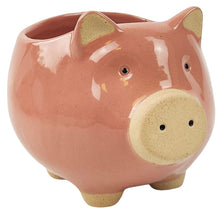 Load image into Gallery viewer, Pig Planter Pink Med 11cm H11x15x12cm