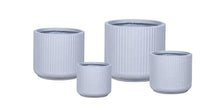 Load image into Gallery viewer, SNOW FLUTED FIBRECLAY PLANTERS