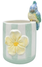 Load image into Gallery viewer, PERDY GREEN & YELLOW PARROT PLANTER POT