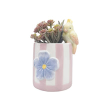 Load image into Gallery viewer, PERDY PINK & BLUE PARROT PLANTER POT