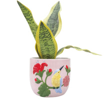 Load image into Gallery viewer, TROPICAL PINK HUMMINGBIRD PLANTER POT