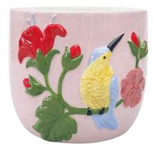 Load image into Gallery viewer, TROPICAL PINK HUMMINGBIRD PLANTER POT