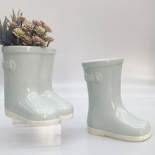 Load image into Gallery viewer, SAGE GREEN GUMBOOT SHAPED PLANTER