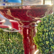 Load image into Gallery viewer, GLAZE BIRD BATH - ASSORTED COLOURS - Sydney's Plant Market