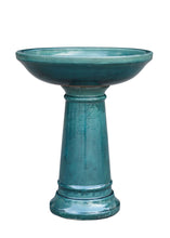Load image into Gallery viewer, GLAZE BIRD BATH - ASSORTED COLOURS - Sydney's Plant Market