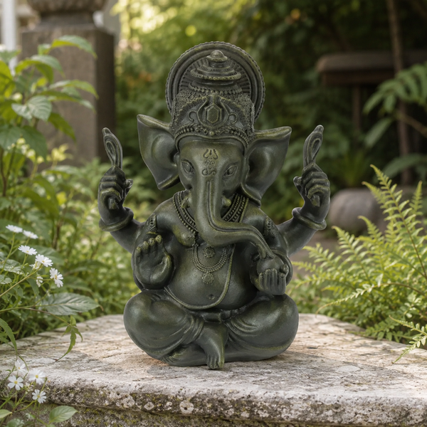 SITTING GARDEN GANESH 25CM