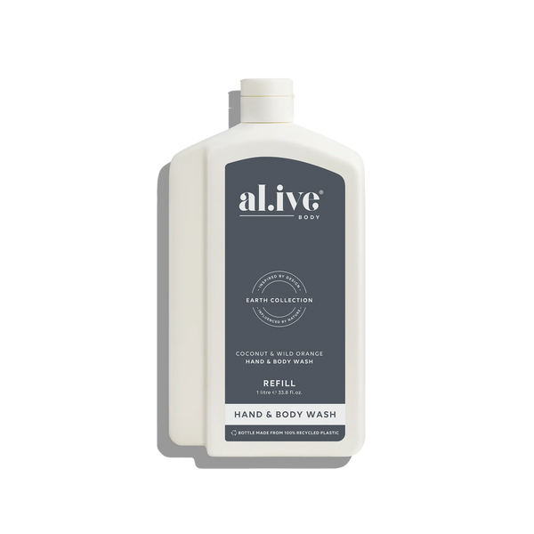 AL.IVE BODY 1L WASH REFILL - COCONUT & WILD ORANGE