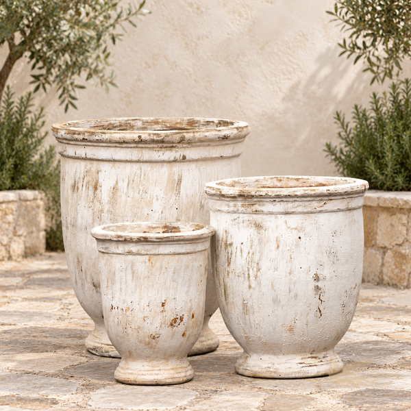 DORADA URN ANTIQUE GREEN PLANTER