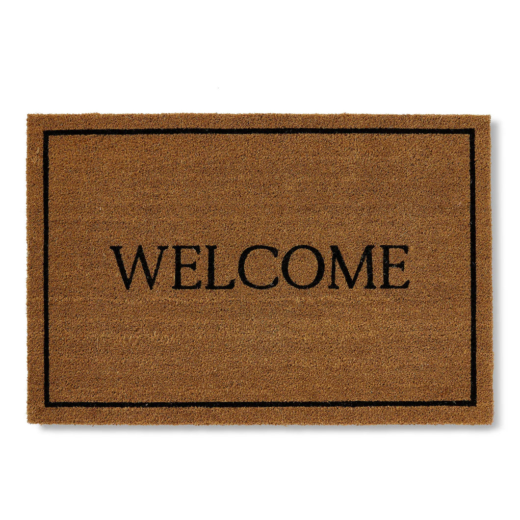 WELCOME BLACK DOORMAT 60X90CM