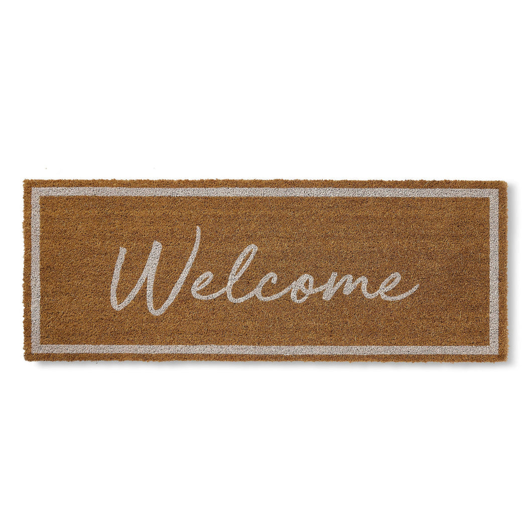 WELCOME WHITE DOORMAT 45X120CM