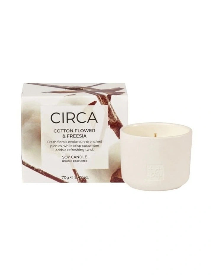 CIRCA 70G CANDLE- COTTON FLOWER & FREESIA