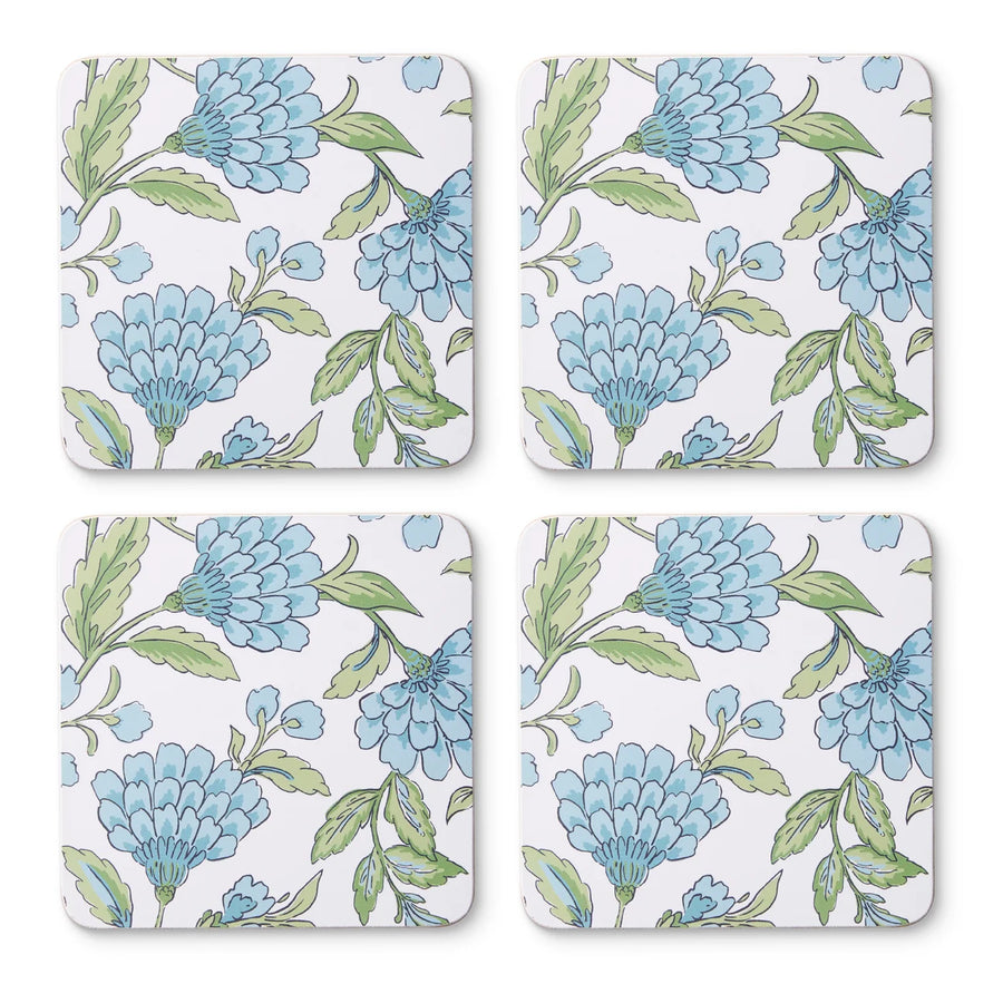 GEORGIA BLUE SQUARE HARD COASTER SET 4