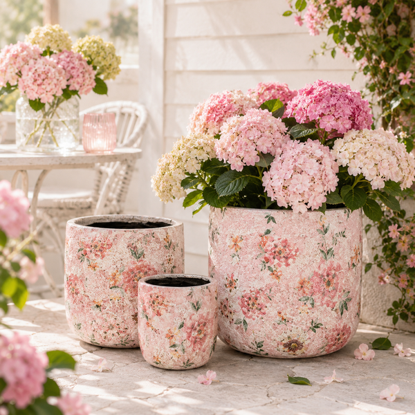 PINK POPPY CERAMIC POTS