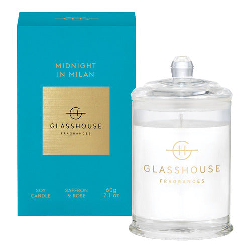 GLASSHOUSE FRAGRANCE CANDLE MIDNIGHT IN MILAN 60G Sydney's Plant Market