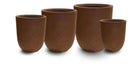BALI ROUND FIBRECLAY RUST POT