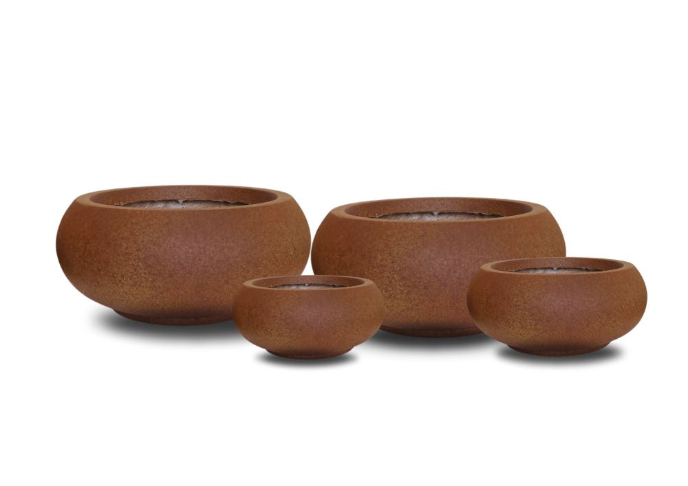 CAPRI FIBRECLAY POT RUST