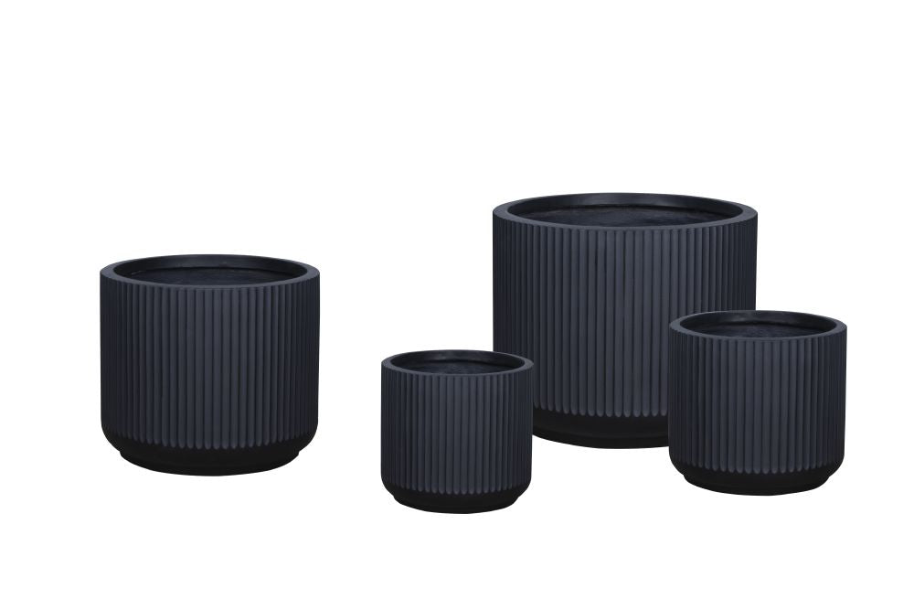 RAVEN FLUTED FIBRECLAY PLANTERS