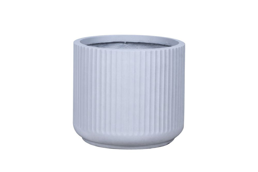 SNOW FLUTED FIBRECLAY PLANTERS