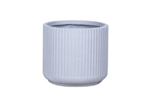 Load image into Gallery viewer, SNOW FLUTED FIBRECLAY PLANTERS
