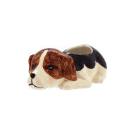 LAYING BEAGLE DOG PLANTER POT