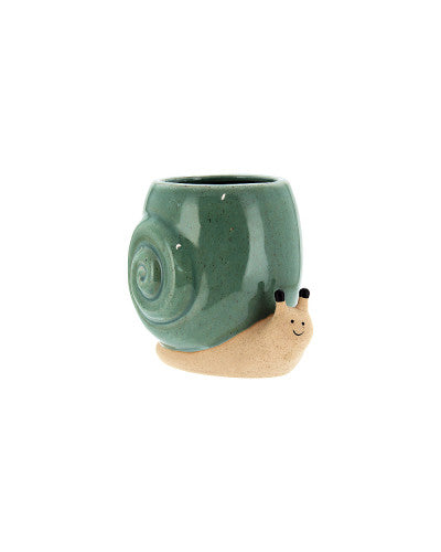 GREEN SNAIL POT PLANTER
