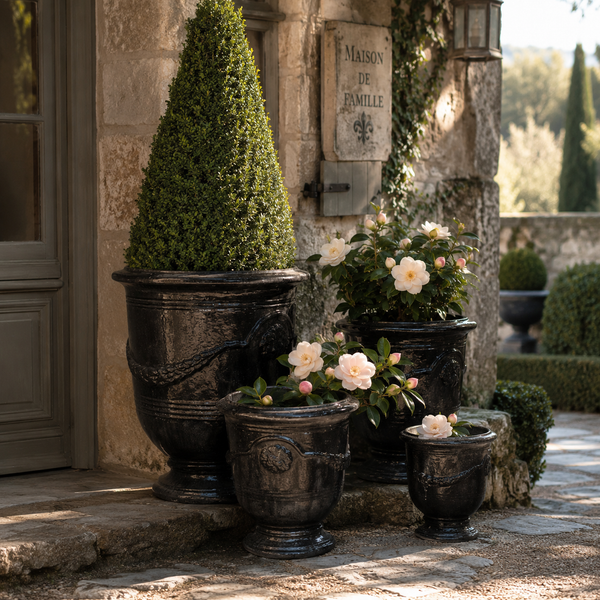 BLACK PROVINCIAL URN