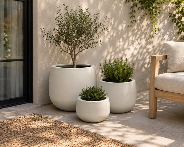 DRACAENA WHITE POT