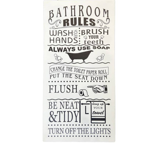 BATHROOM RULES SIGN Sydney's Plant Market