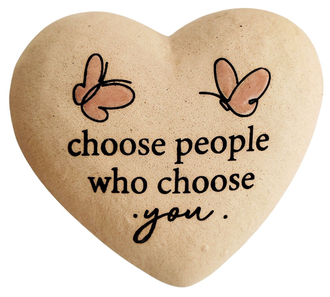 Choose People Who Choose You Boxed Heart Stone
