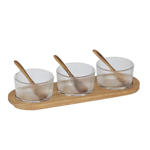 DRITTA 7PC GLASS/WOOD SET Sydney's Plant Market
