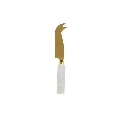 ELI MARBLE CHEESE KNIFE 15CM WHITE/GOLD Sydney's Plant Market