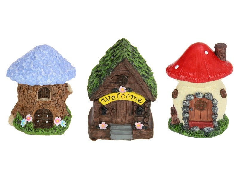 FAIRY GARDEN HOUSE - 3 ASSORTED