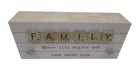 FAMILY WORDING BLOCK SIGN 20CM