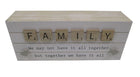 FAMILY WORDING BLOCK SIGN 20CM