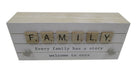 FAMILY WORDING BLOCK SIGN 20CM
