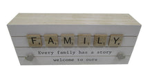 Load image into Gallery viewer, FAMILY WORDING BLOCK SIGN 20CM
