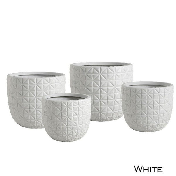 FLORA EGG POT - WHITE