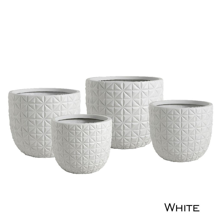 FLORA EGG POT - WHITE