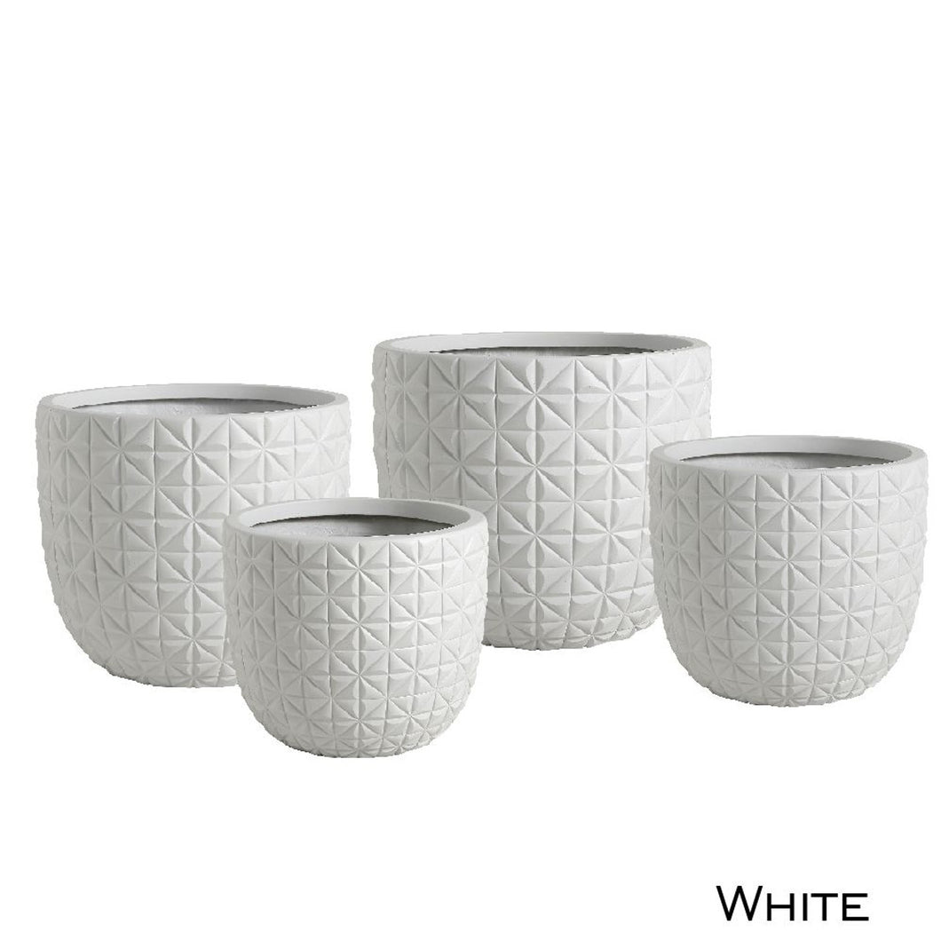 FLORA EGG POT - WHITE