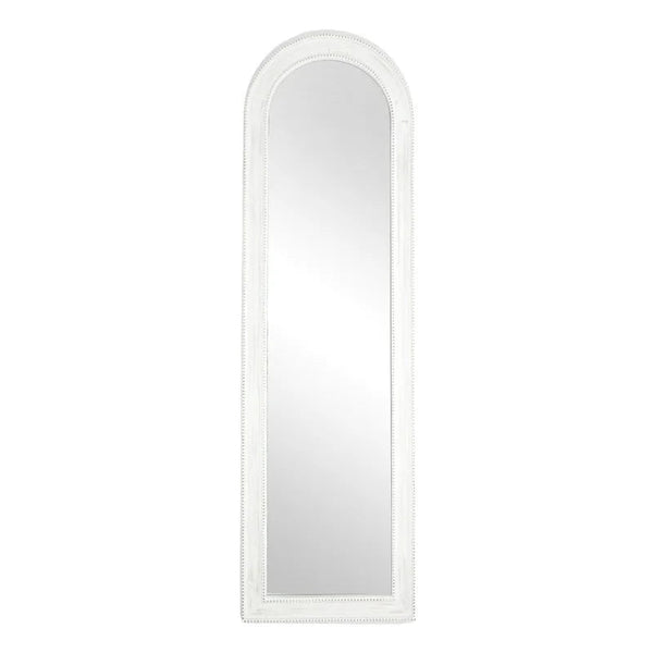 Rania Arc Wood Mirror 50x170cm Wht Wash Sydney's Plant Market