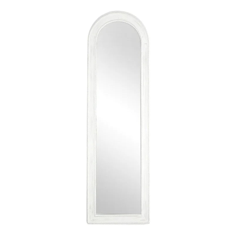 Rania Arc Wood Mirror 50x170cm Wht Wash Sydney's Plant Market