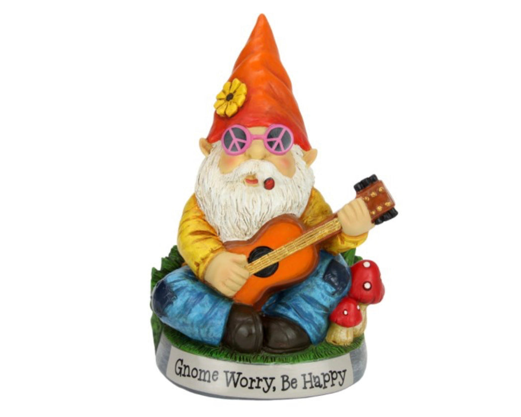 12CM HIPPY GNOME - GNOME WORRY BE HAPPY