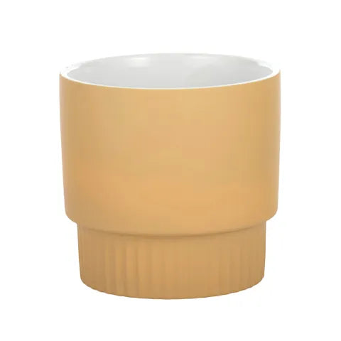 DORIC CERAMIC POT 14X13.5CM MUSTARD Sydney's Plant Market