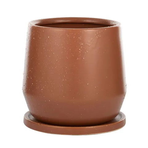 PITOT CERAMIC POT W SAUCER TERRACOTTA Sydney's Plant Market