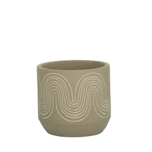 Load image into Gallery viewer, Swirled Cement Pot Taupe
