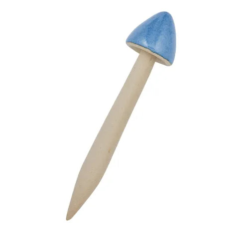 MUSHROOM CERAMIC SPIKE 5X22.5CM BLUE