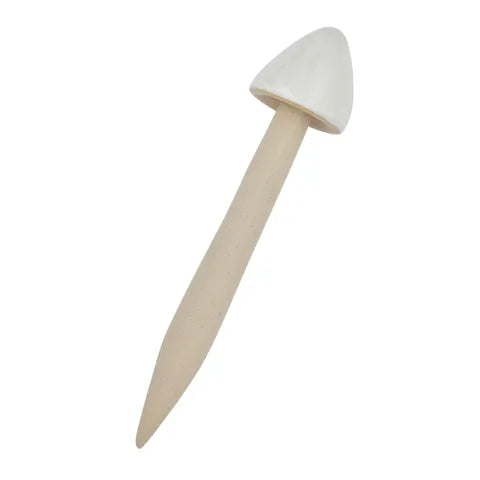 MUSHROOM CERAMIC SPIKE 5X22.5CM WHITE