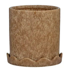 MACY CERAMIC POT W SAUCER 20X21CM MUSTARD