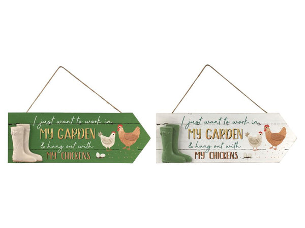 GRADEN CHICKEN HANGING MDF SIGN